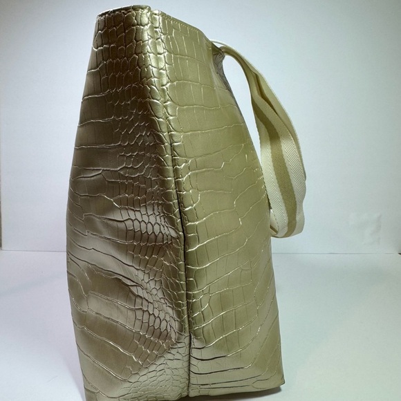 Saks Fifth Avenue Gold Tote Bag - Picture 5 of 11